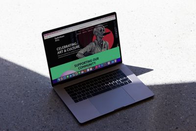 Website browser on Mac with Sydenham Arts website open