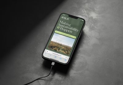 Website browser on iPhone with SLR website open