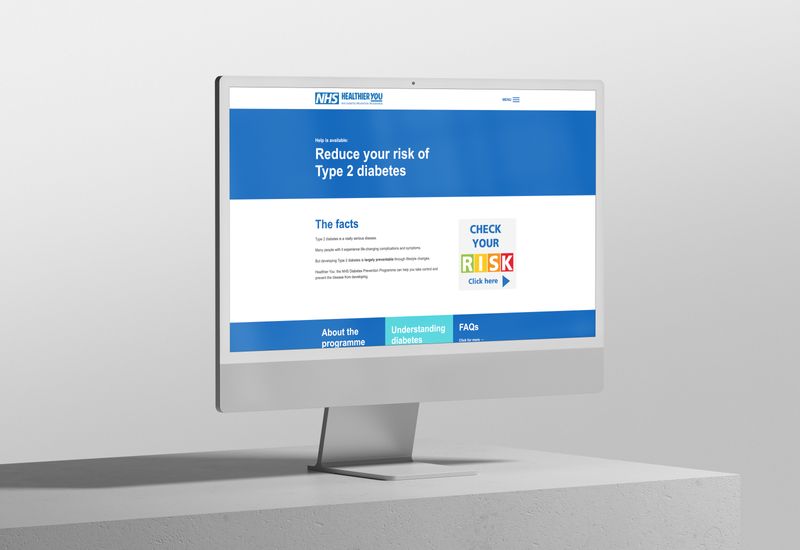 Website browser on Mac with NHS Healthier You website open